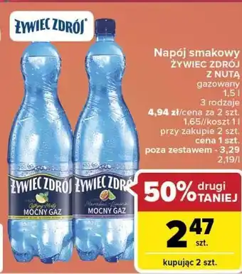 Carrefour Market Woda cytryna-mięta żywiec zdrój żywioł oferta