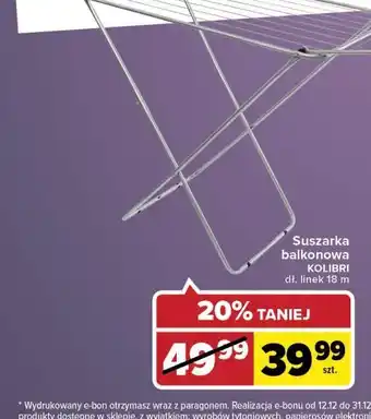 Carrefour Market Suszarka balkonowa kolibri 18 m casa si oferta