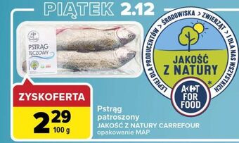 Carrefour Market Pstrąg patroszony jakość z natury carrefour oferta