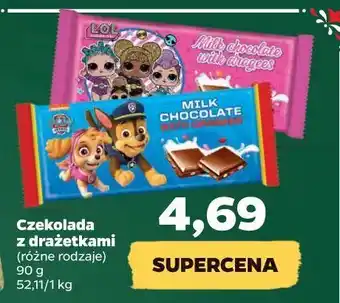 Netto Czekolada mleczna z drażami paw patrol oferta