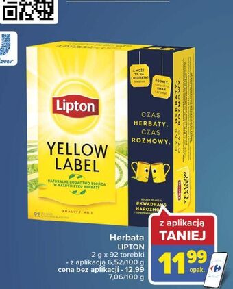 Carrefour Market Herbata lipton yellow label tea oferta