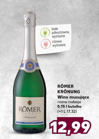 Kaufland Wino białe półwtyrawne romer kronung oferta