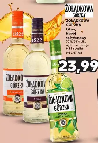 Kaufland Wódka żołądkowa gorzka rześka limonka z miętą oferta