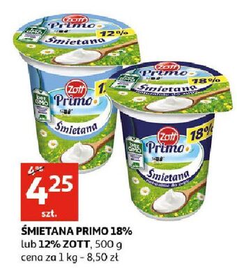 Auchan Śmietana 18 % zott primo oferta