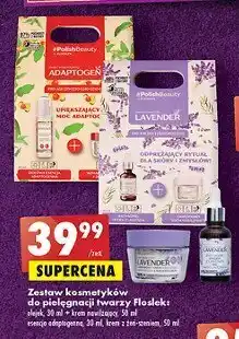 Biedronka Zestaw w pudełku lavender: nawilżający krem na dzień i na noc 50 ml + olejek do twarzy 30 ml oferta