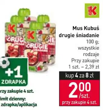 Stokrotka Market Kubuś Mus drugie śniadanie 100g wszystkie rodzaje oferta