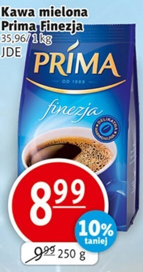 Prim Market Prima finezja kawa mielona 250 g oferta