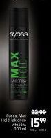 Rossmann Lakier do włosów syoss max hold oferta
