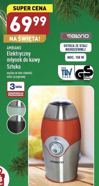 ALDI Młynek do kawy ambiano oferta