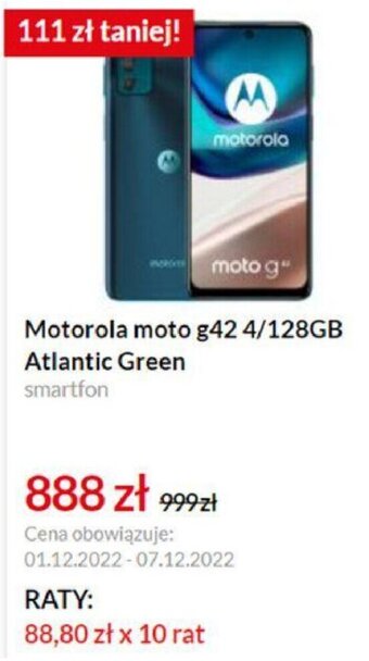 Motorola moto g42 4/128GB Atlantic Green