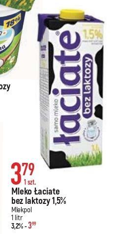 E.Leclerc Mleko bez laktozy 3.2% łaciate oferta