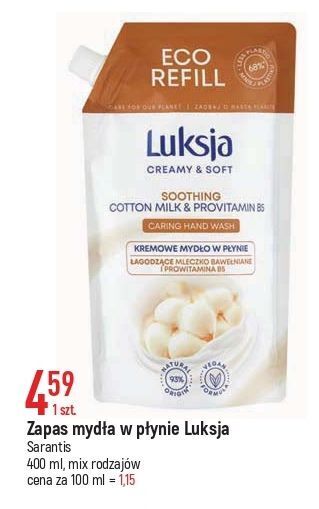 E.Leclerc Mydło w płynie cotton milk & provitamin b5 luksja creamy soft oferta