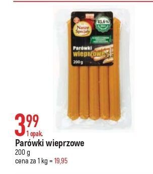 E.Leclerc Parówki wieprzowe wiodąca marka nasze specjały oferta