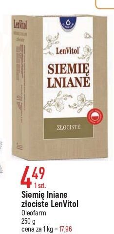 E.Leclerc Siemię lniane złociste oleofarm oferta