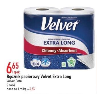 E.Leclerc Ręcznik papierowy chłonny velvet extra long oferta