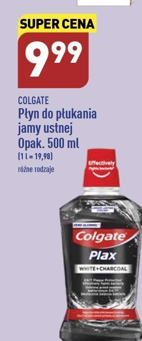 ALDI Płyn do płukania white + charcoal colgate plax oferta