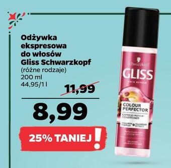 Netto Odżywka ekspresowa do włosów gliss schwarzkopf oferta