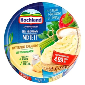 Społem Hochland ser kremowy mixtett w trójkącikach 180 g oferta