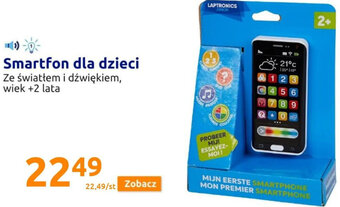 Action Smartfon dla dzieci Ze światłem i dźwiękiem, wiek 2+ lata oferta