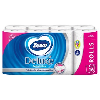 Auchan Zewa deluxe delicate care papier toaletowy 16 rolek oferta