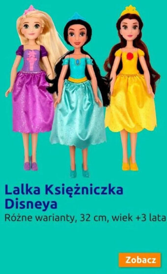 Lalka Księżniczka Disneya Różne warianty, 32 cm, wiek +3 lata