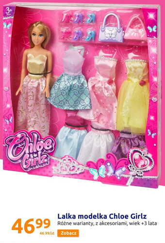 Action Lalka modelka Chloe Girlz Różne warianty, z akcesoriami, wiek +3 lata oferta