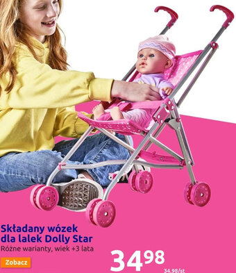 Action Składany wózek dla lalek Dolly Star Różne warianty, wiek +3 lata oferta