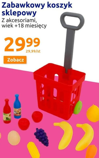 Action Zabawkowy koszyk sklepowy Z akcesoriami, wiek +18 miesięcy oferta