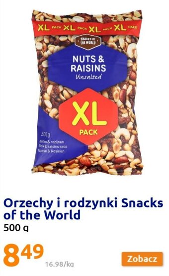 Action Orzechy i rodzynki Snacks of the World 500g oferta