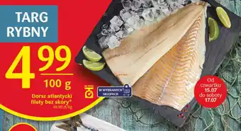 Delikatesy Centrum Dorsz atlantycki filet bez skóry 100g oferta