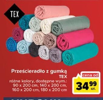 Carrefour Prześcieradło z gumką 90 x 200 cm tex oferta