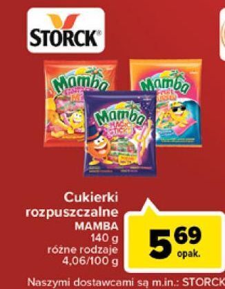 Carrefour Guma rozpuszczalna owocowa mamba magic sticks oferta