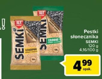 Carrefour Nasiona słonecznika smażone solone semki oferta