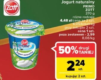 Carrefour Jogurt naturalny zott primo oferta