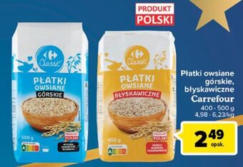 Carrefour Płatki owsiane błyskawiczne carrefour classic oferta