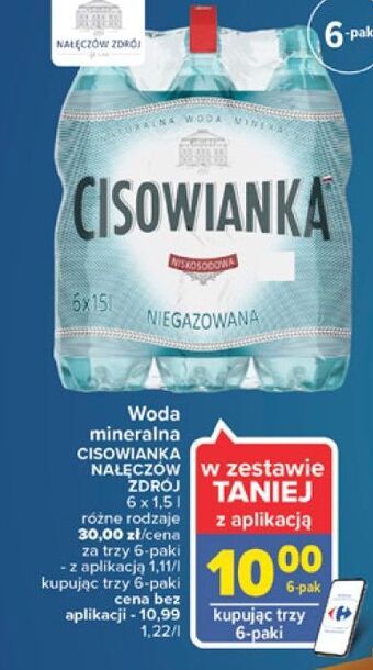 Carrefour Woda niegazowana cisowianka oferta