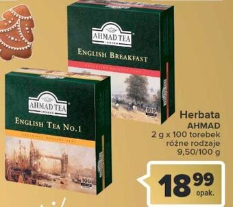 Carrefour Herbata ekspresowa z zawieszką ahmad tea london english breakfast oferta