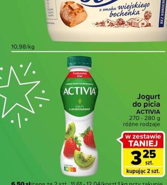 Carrefour Express Jogurt truskawka-kiwi danone activia oferta