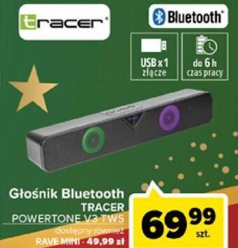 Carrefour Głośnik rave mini tws bt black tracer oferta