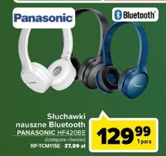 Carrefour Słuchawki nauszne rb-hf420be-w panasonic oferta