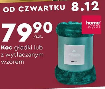 Home & You Koc gładki lub z wytłaczanym wzorem