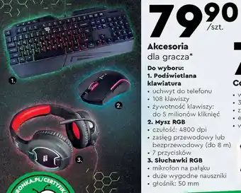 Biedronka Dragon Breath Akcesoria dla gracza Podświetlana klawiatura / Mysz RGB / Słuchawki RGB oferta