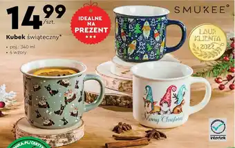 Biedronka Smukee Kubek świąteczny pojemność 340 ml, 4 wzory oferta