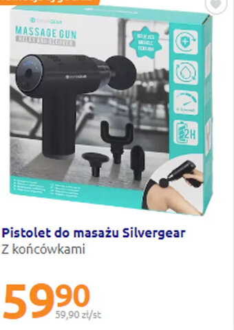 Action Silvergear Pistolet do masażu z końcówkami oferta