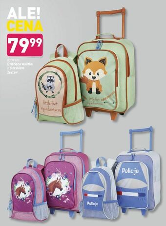 ALDI Dziecięca walizka z plecakiem oferta
