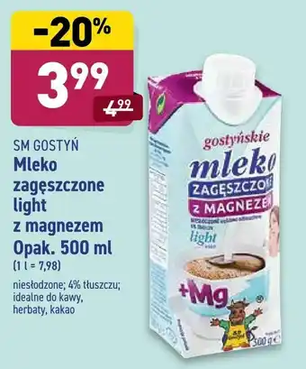 ALDI Mleko zagęszczone light z magnezem oferta
