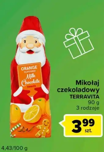 Carrefour Express Terravita Mikołaj czekoladowy 90 g, 3 rodzaje oferta