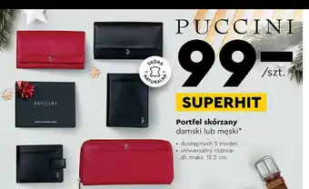 Biedronka Portfel skórzany damski puccini oferta