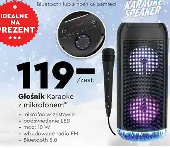 Biedronka Głośnik przenośny karaoke z mikrofonem oferta