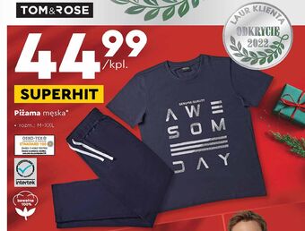 Biedronka Piżama męska m-xxl tom & rose oferta